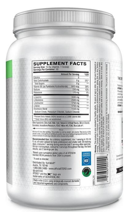 영양 보충제 용기의 성분 정보 라벨 : SUPPLEMENT FACTS Serving Size: 13.5g (Approx. 1 Scoop)
