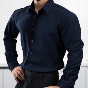 [데일라] 스탠다드 피지크 셔츠 (네이비)