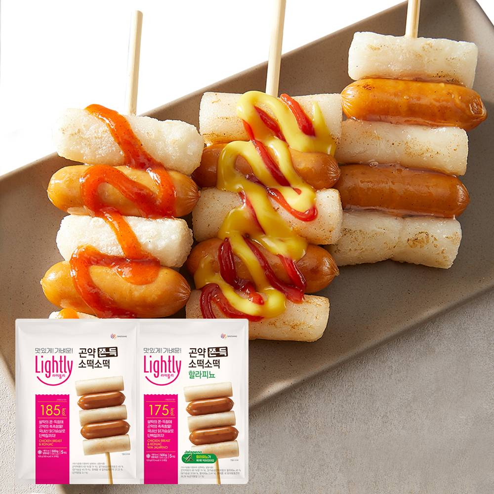 [라이틀리] 곤약소떡소떡 500g x 3개+곤약소떡1개증정