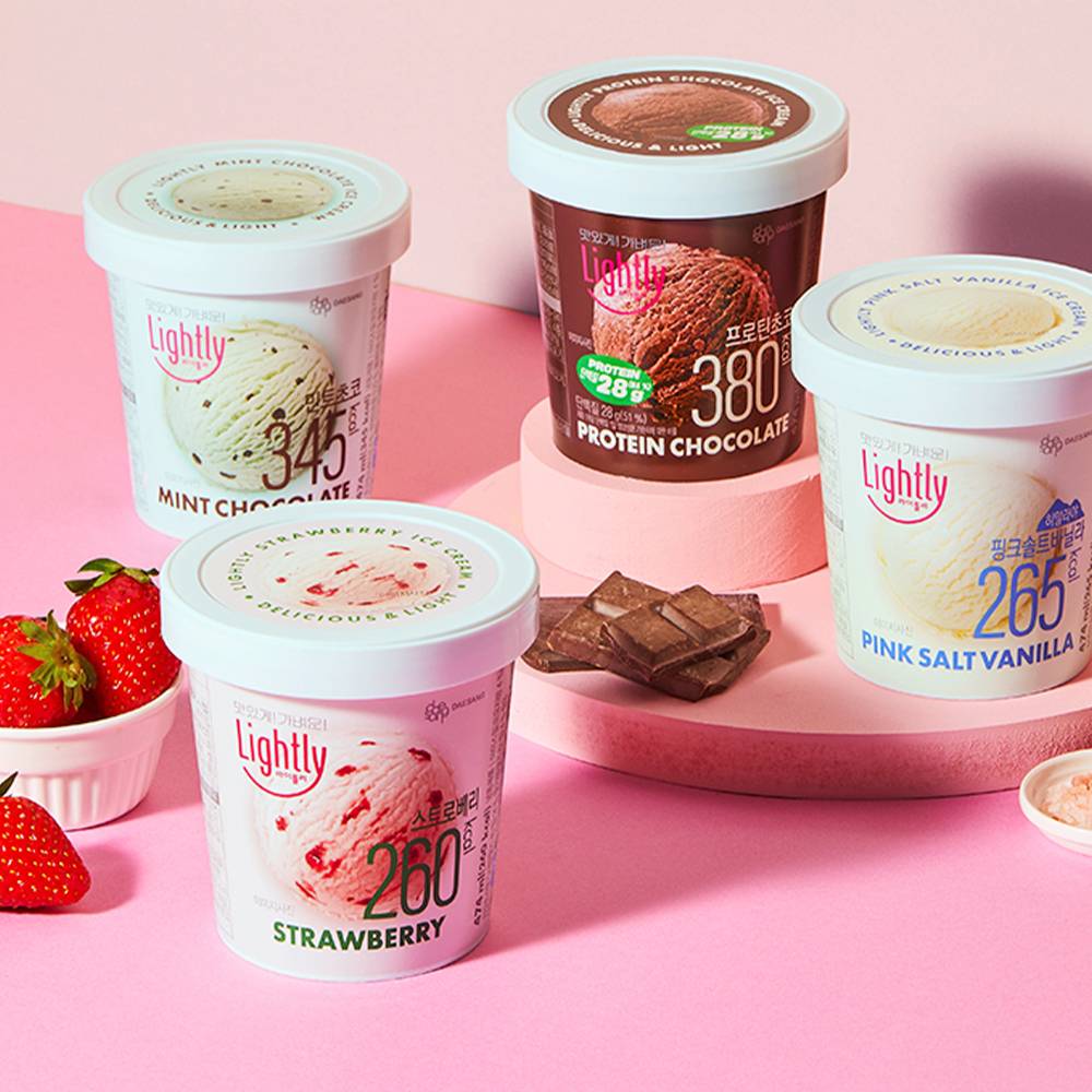 [라이틀리] 저칼로리 아이스크림 4종 474ml x 4개