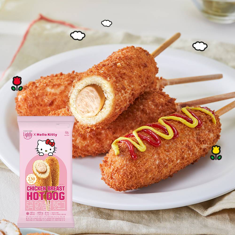 [라이틀리] 5곡닭가슴살핫도그 450g x 1개