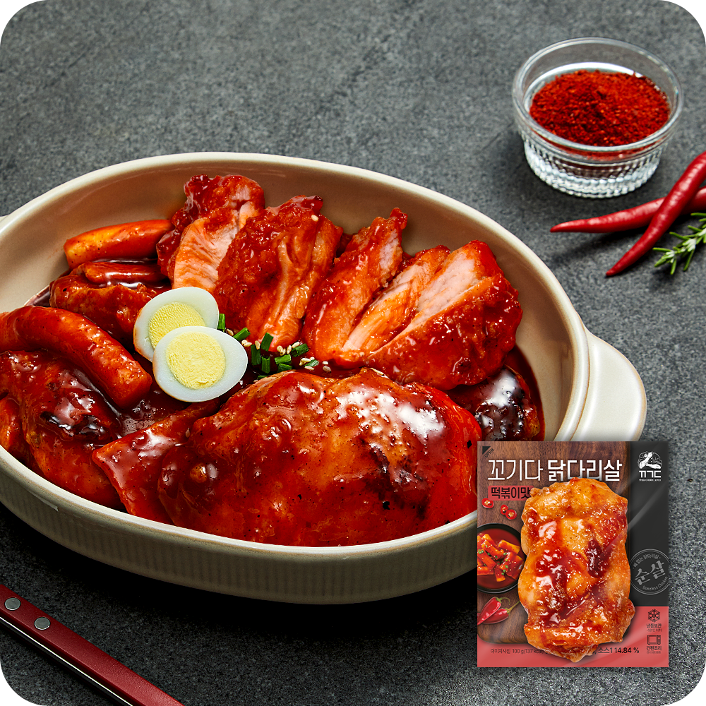 뼈 없는 닭다리살 떡볶이맛 (100g x 4개입/12개입)