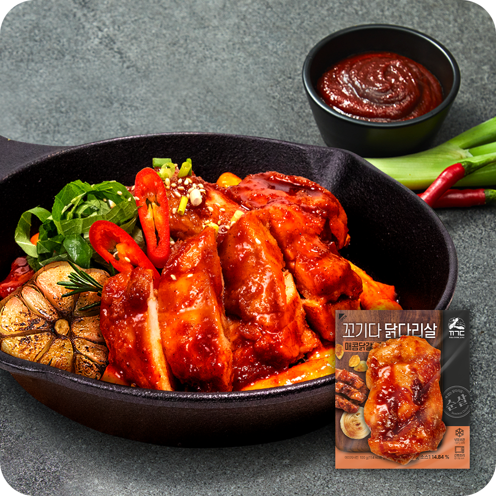 뼈 없는 닭다리살 매콤닭갈비맛 (100g x 4개입/12개입)