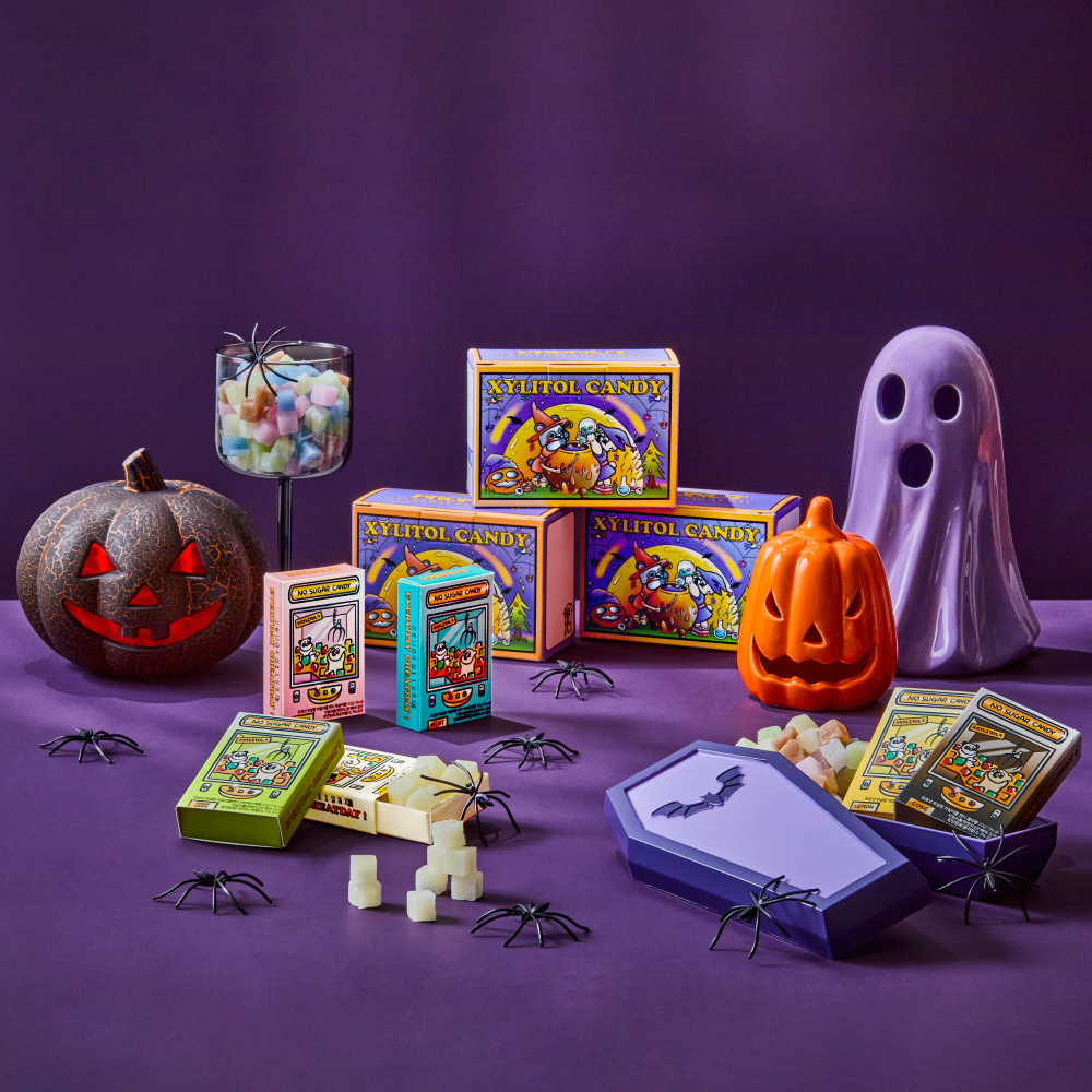 [프로넛] 무설탕 자일리톨 캔디 6가지맛 세트 할로윈 선물포장